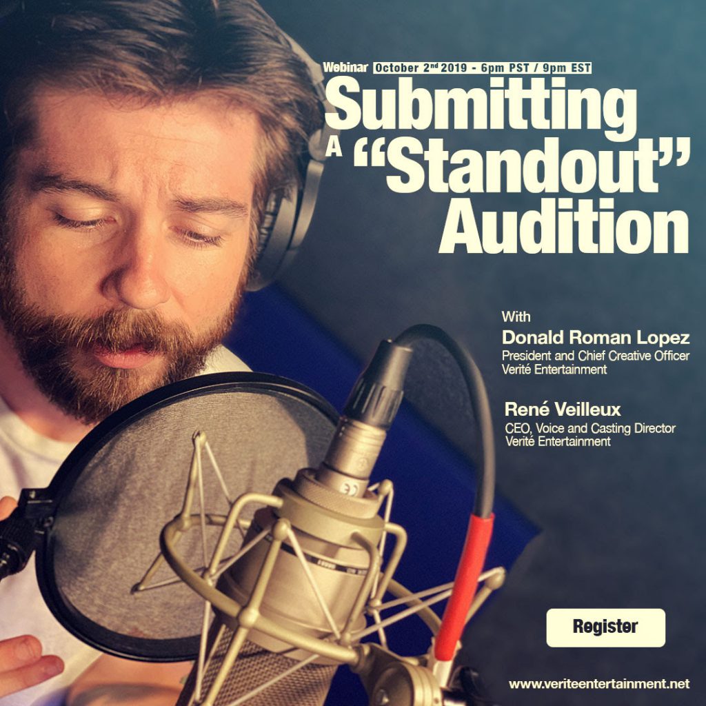 Register Today and Learn How to Submit An Audition that Stands Out